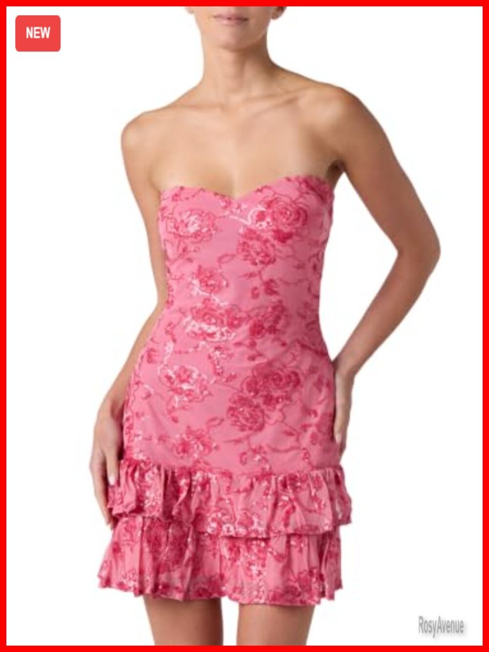 Lulus Farrah Ruffle Sequin Cocktail Mini Dress